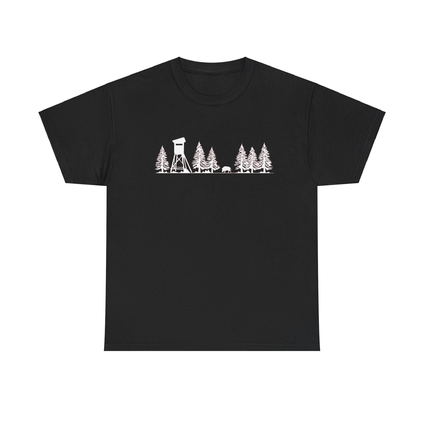 T-Shirt Unisex - Hochsitz im Wald - Wildschwein