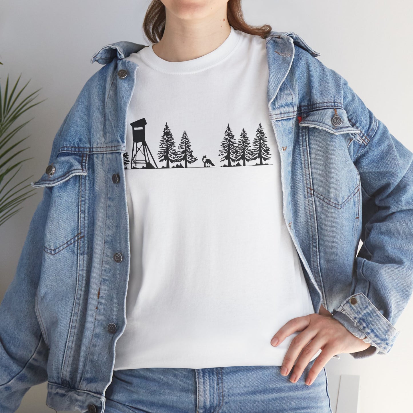 T-Shirt Unisex - Hochsitz im Wald - Fuchs