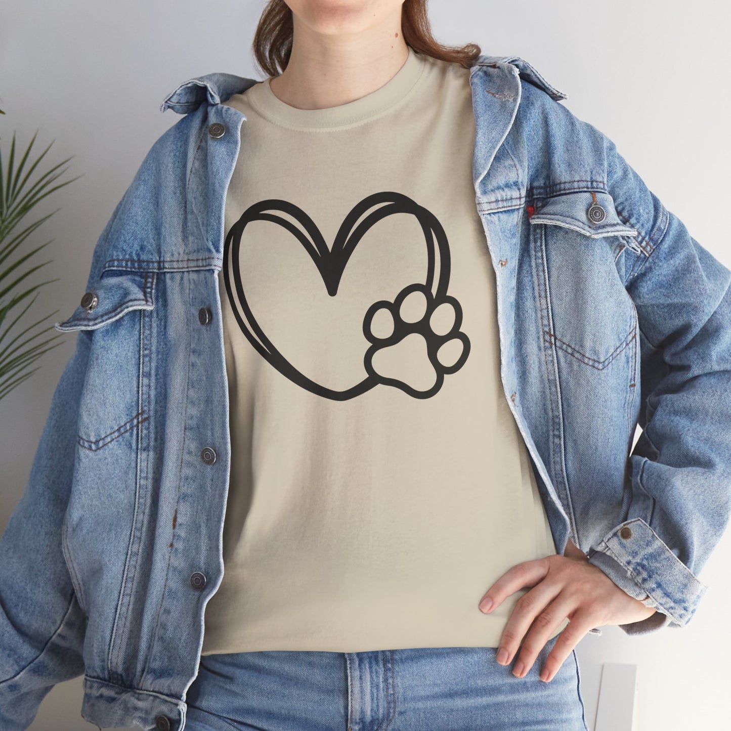 T-Shirt Unisex - Hundepfote mit Herz 1