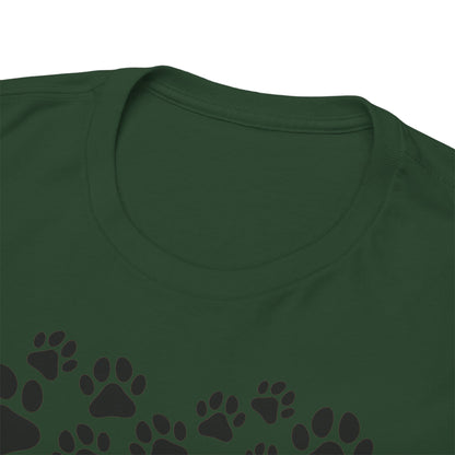 T-Shirt Unisex - Herz aus Hundepfoten