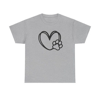 T-Shirt Unisex - Hundepfote mit Herz 1