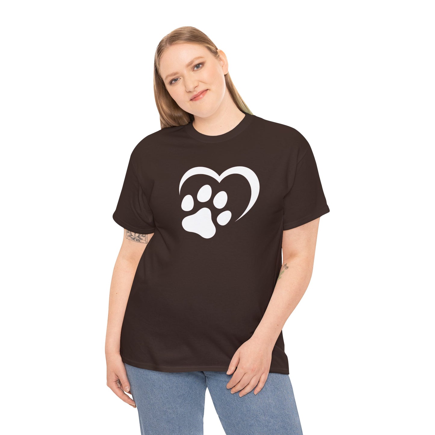 T-Shirt Unisex - Hundepfote mit Herz 2