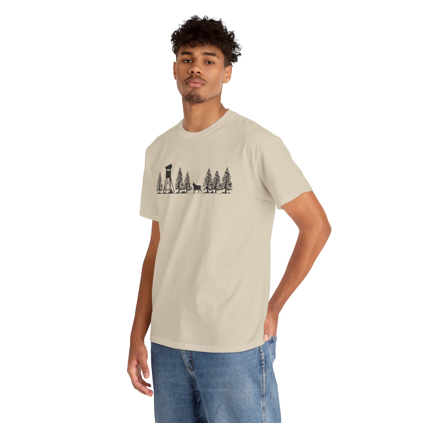 T-Shirt Unisex - Hochsitz im Wald - Gams