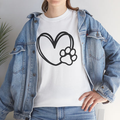 T-Shirt Unisex - Hundepfote mit Herz 1