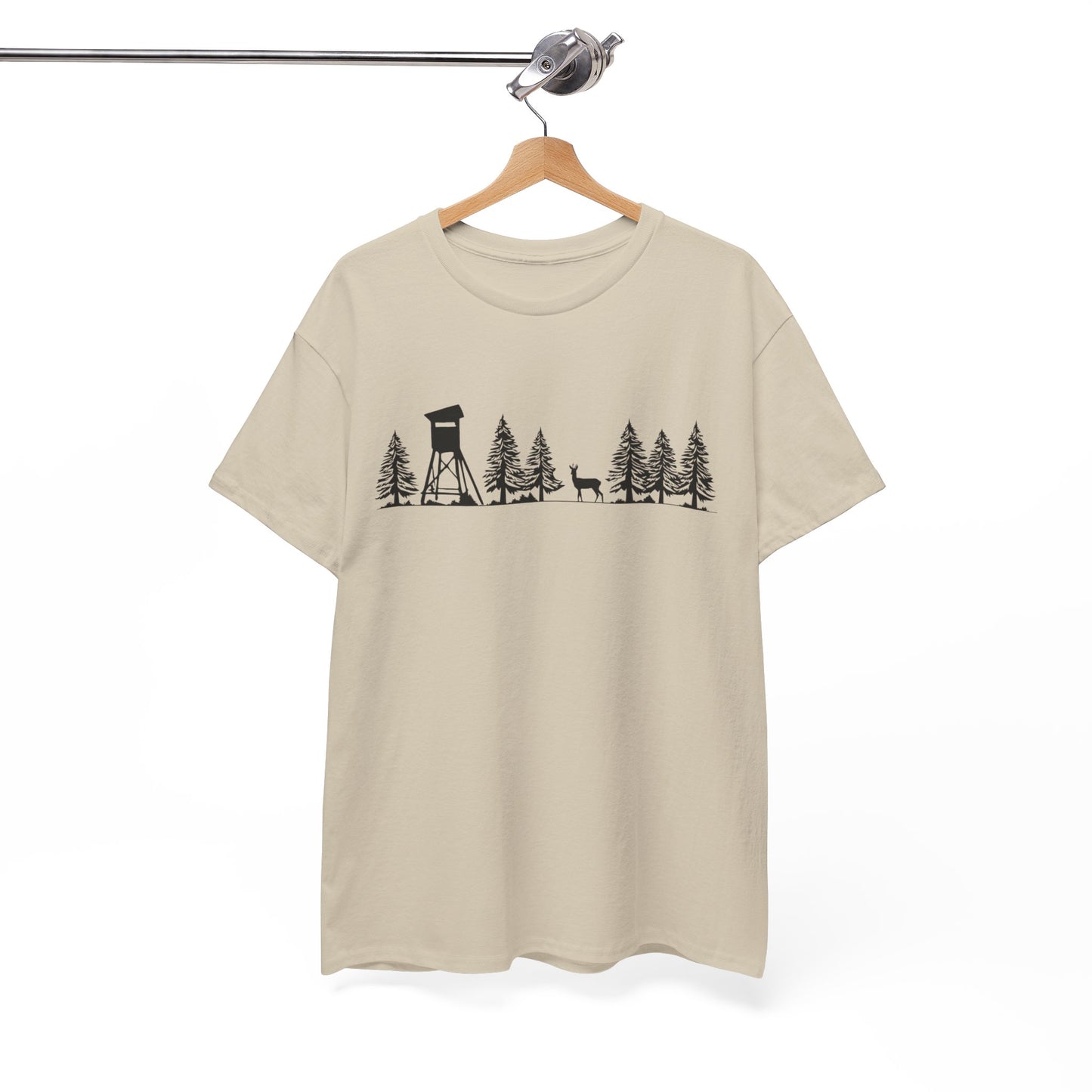 T-Shirt Unisex - Hochsitz im Wald - Rehbock