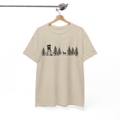 T-Shirt Unisex - Hochsitz im Wald - Rehbock