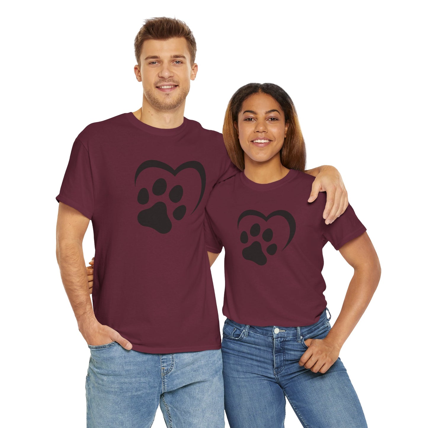 T-Shirt Unisex - Hundepfote mit Herz 2