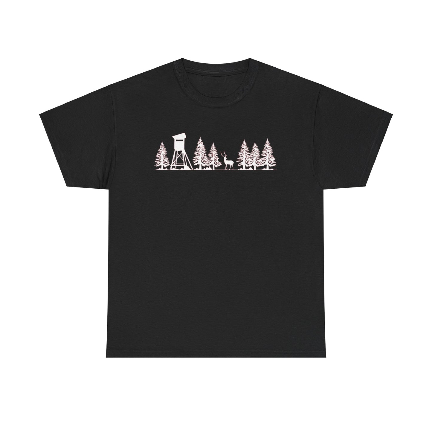 T-Shirt Unisex - Hochsitz im Wald - Damwild