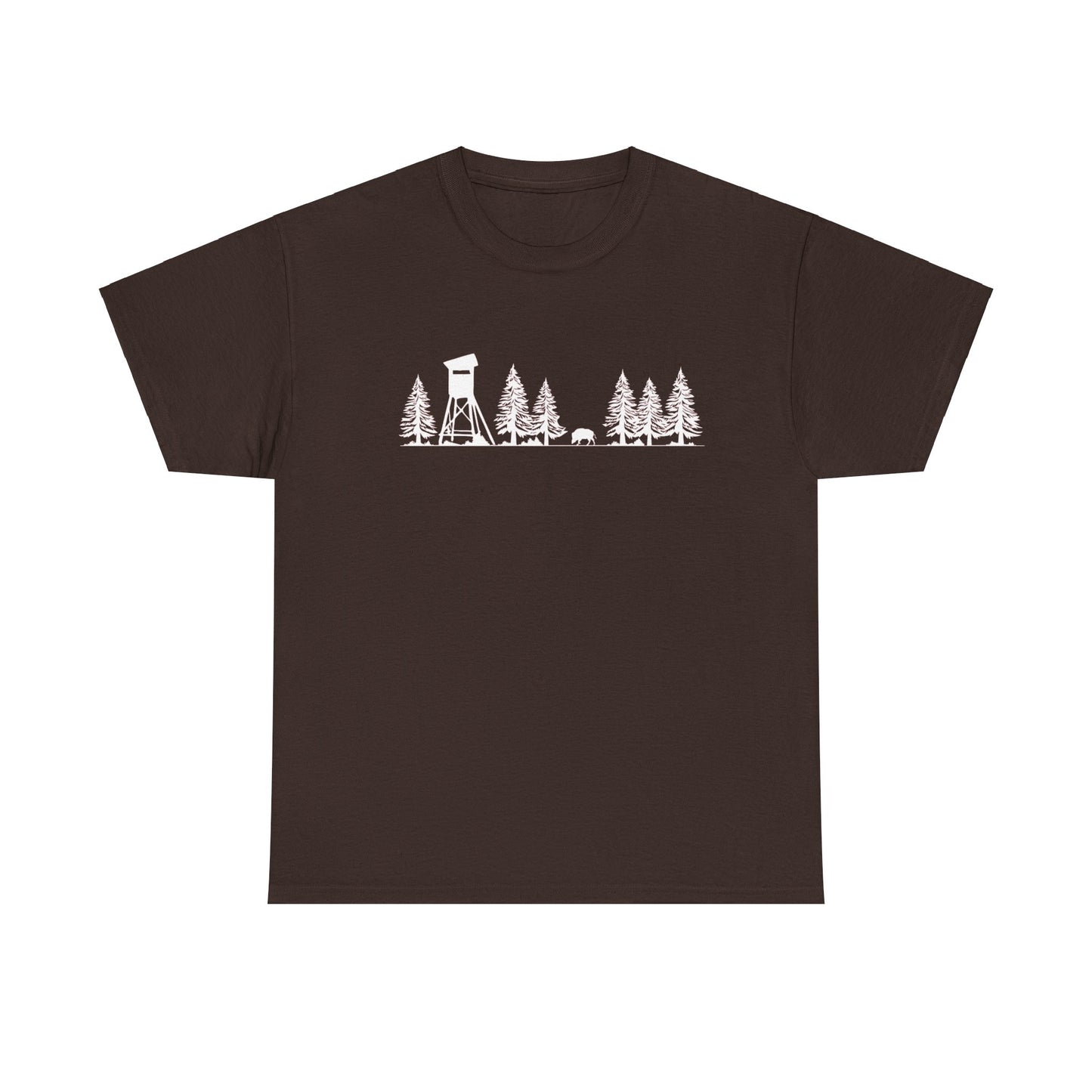 T-Shirt Unisex - Hochsitz im Wald - Wildschwein