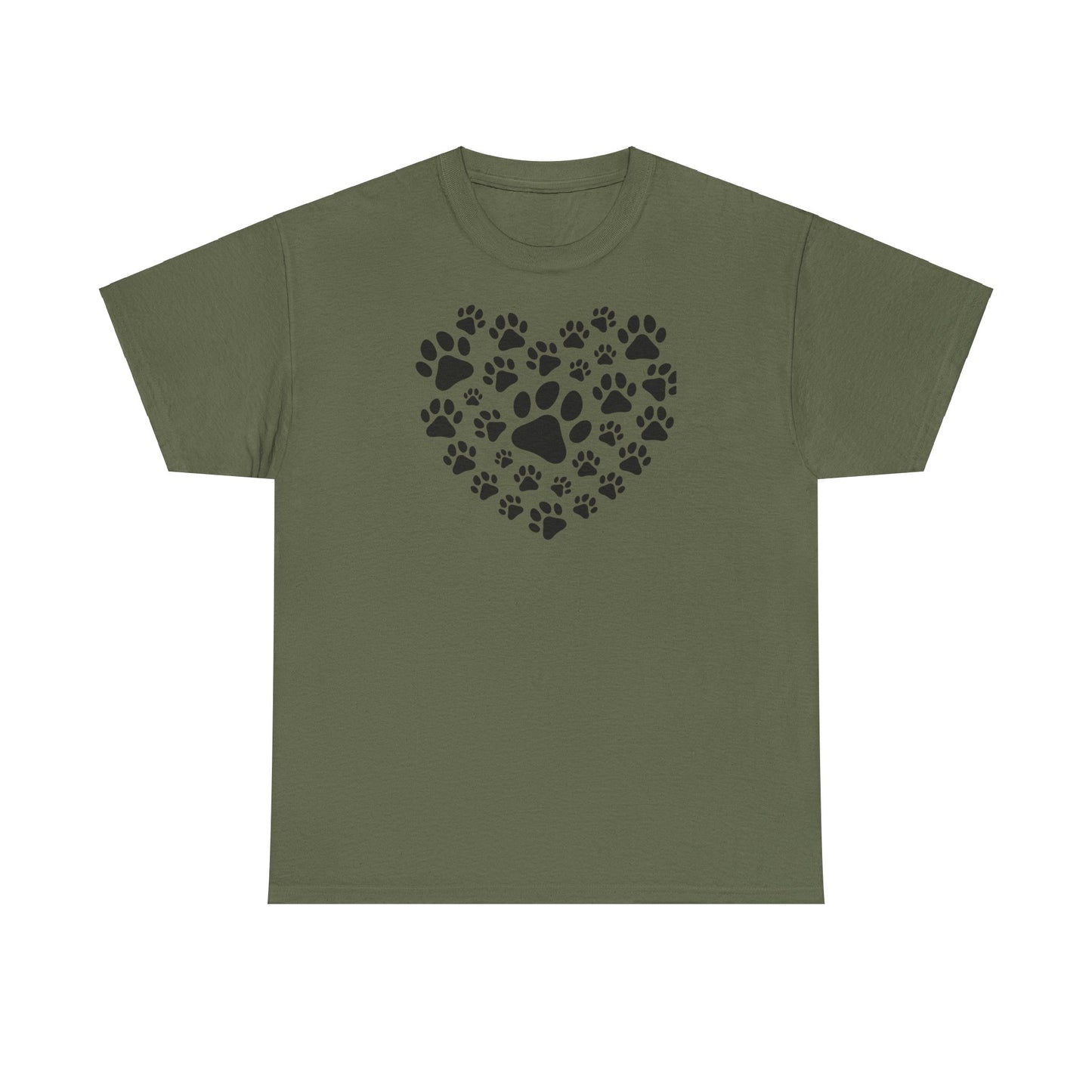T-Shirt Unisex - Herz aus Hundepfoten