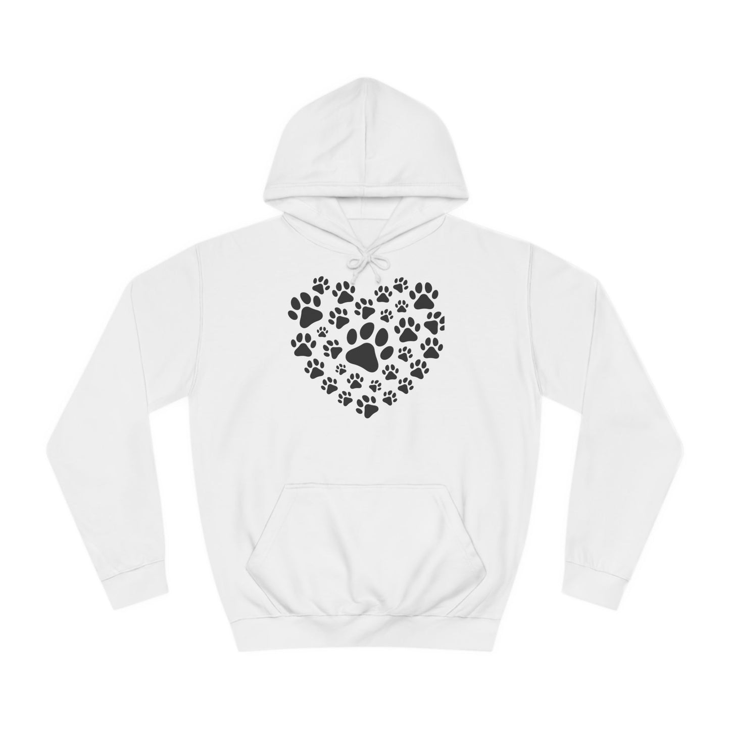Hoodie Unisex - Herz aus Hundepfoten