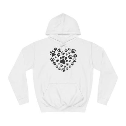 Hoodie Unisex - Herz aus Hundepfoten