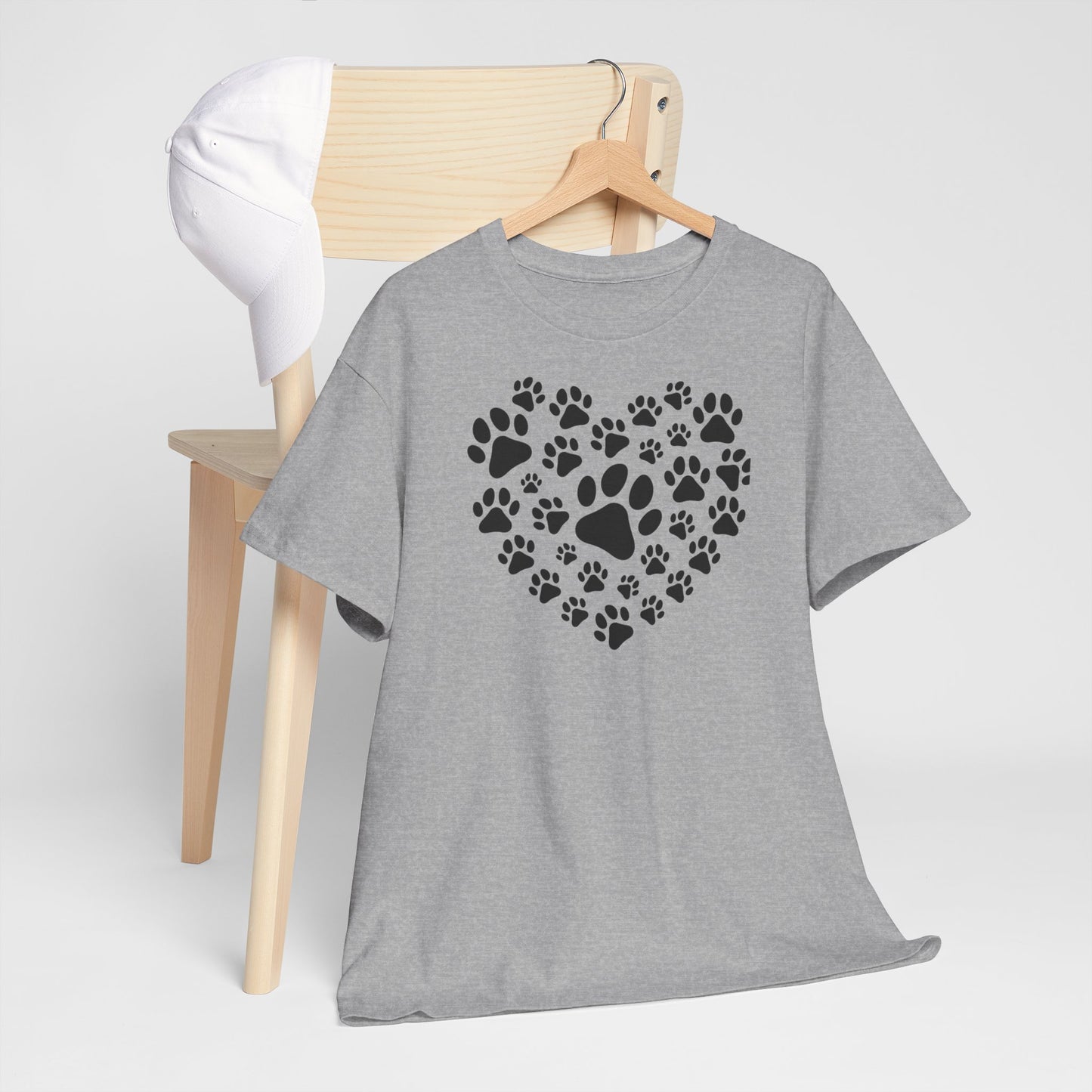 T-Shirt Unisex - Herz aus Hundepfoten