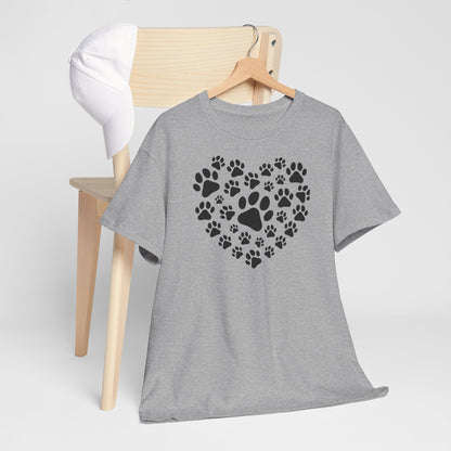 T-Shirt Unisex - Herz aus Hundepfoten