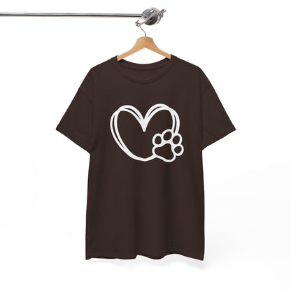 T-Shirt Unisex - Hundepfote mit Herz 1