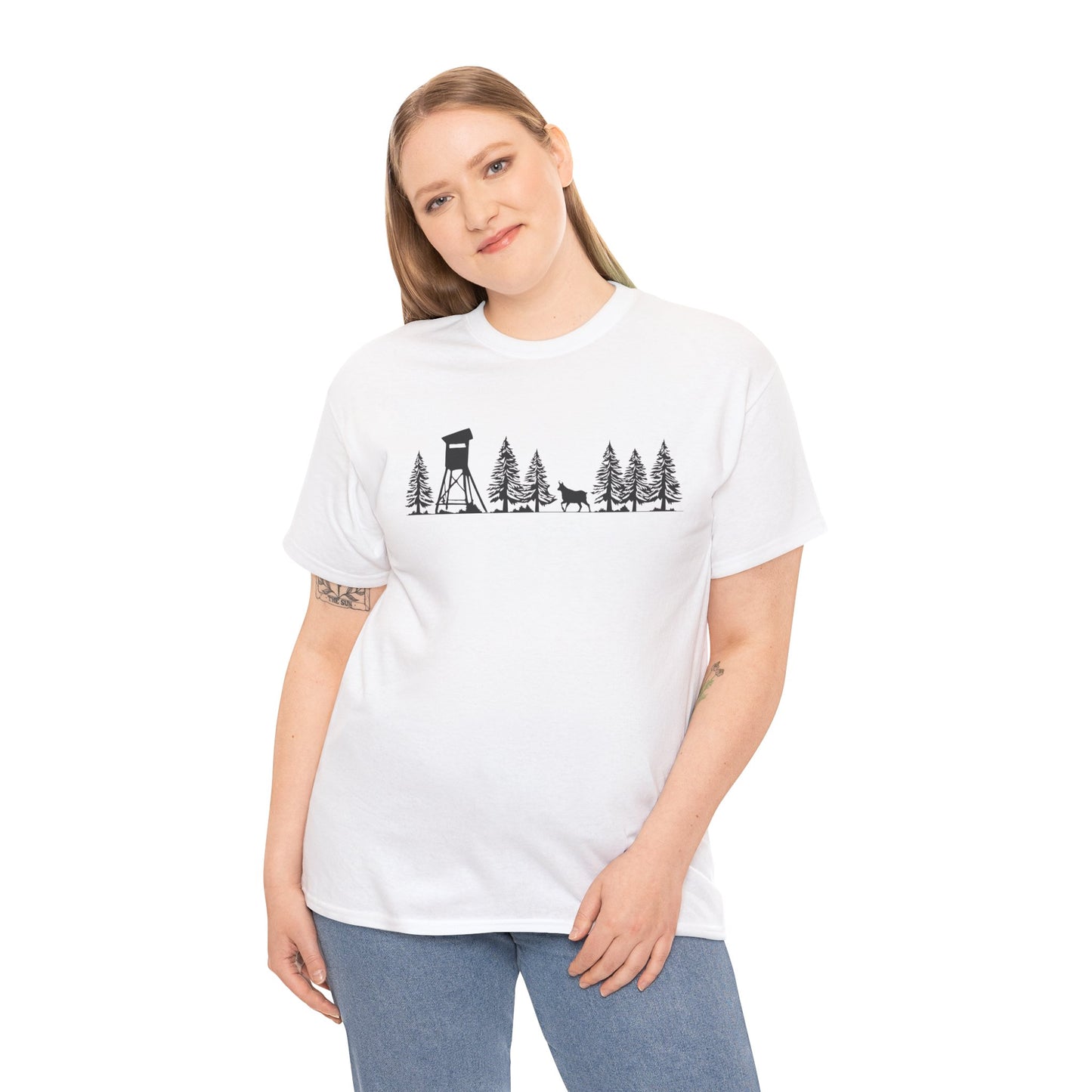T-Shirt Unisex - Hochsitz im Wald - Gams