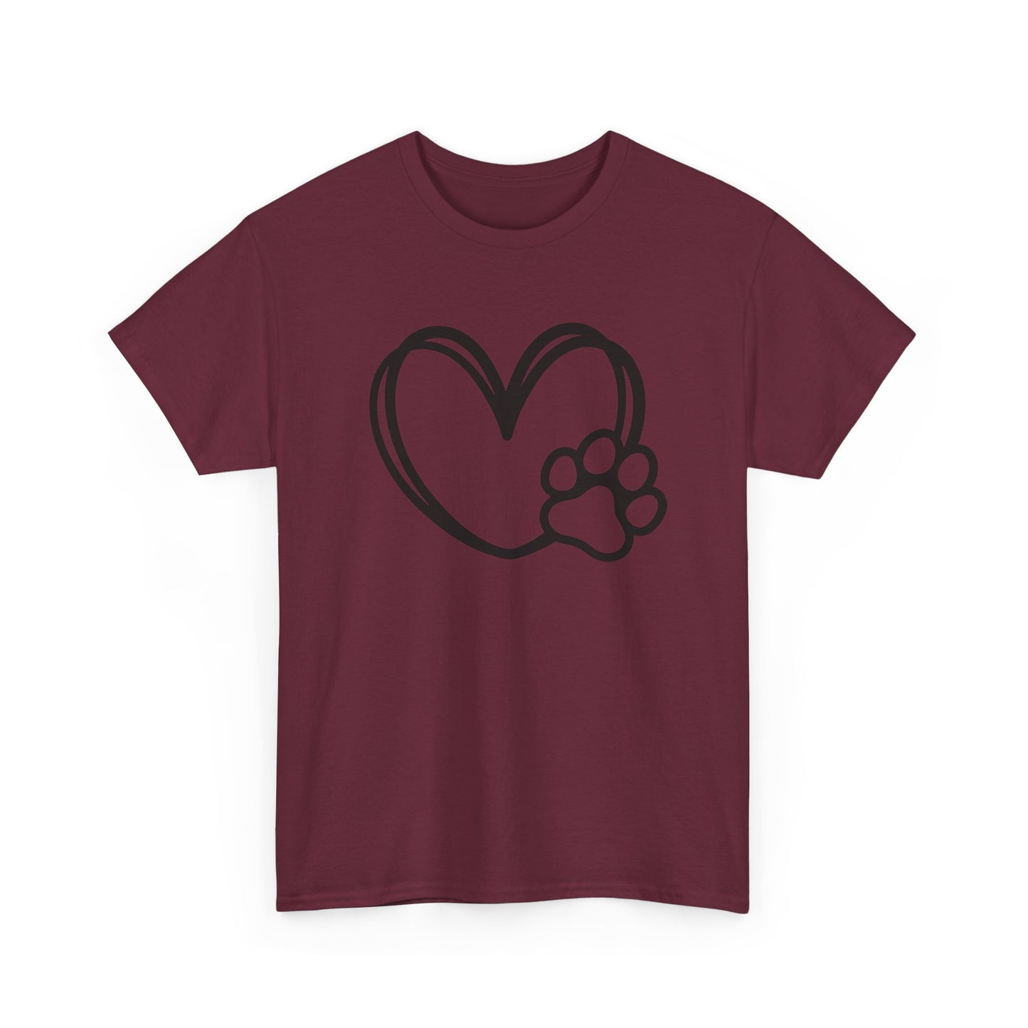 T-Shirt Unisex - Hundepfote mit Herz 1