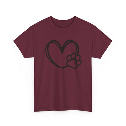 T-Shirt Unisex - Hundepfote mit Herz 1