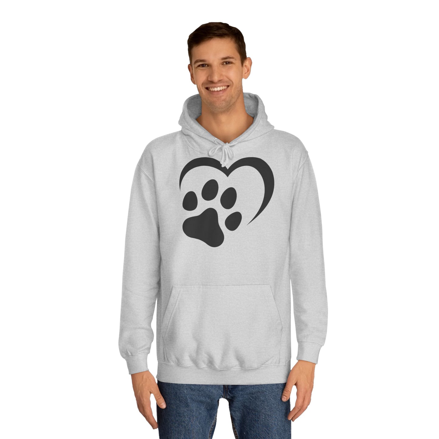 Hoodie Unisex - Hundepfote mit Herz 2