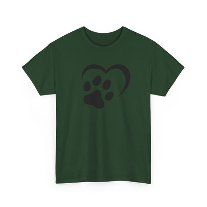 T-Shirt Unisex - Hundepfote mit Herz 2