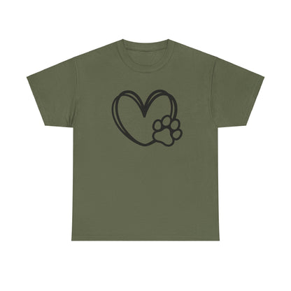 T-Shirt Unisex - Hundepfote mit Herz 1