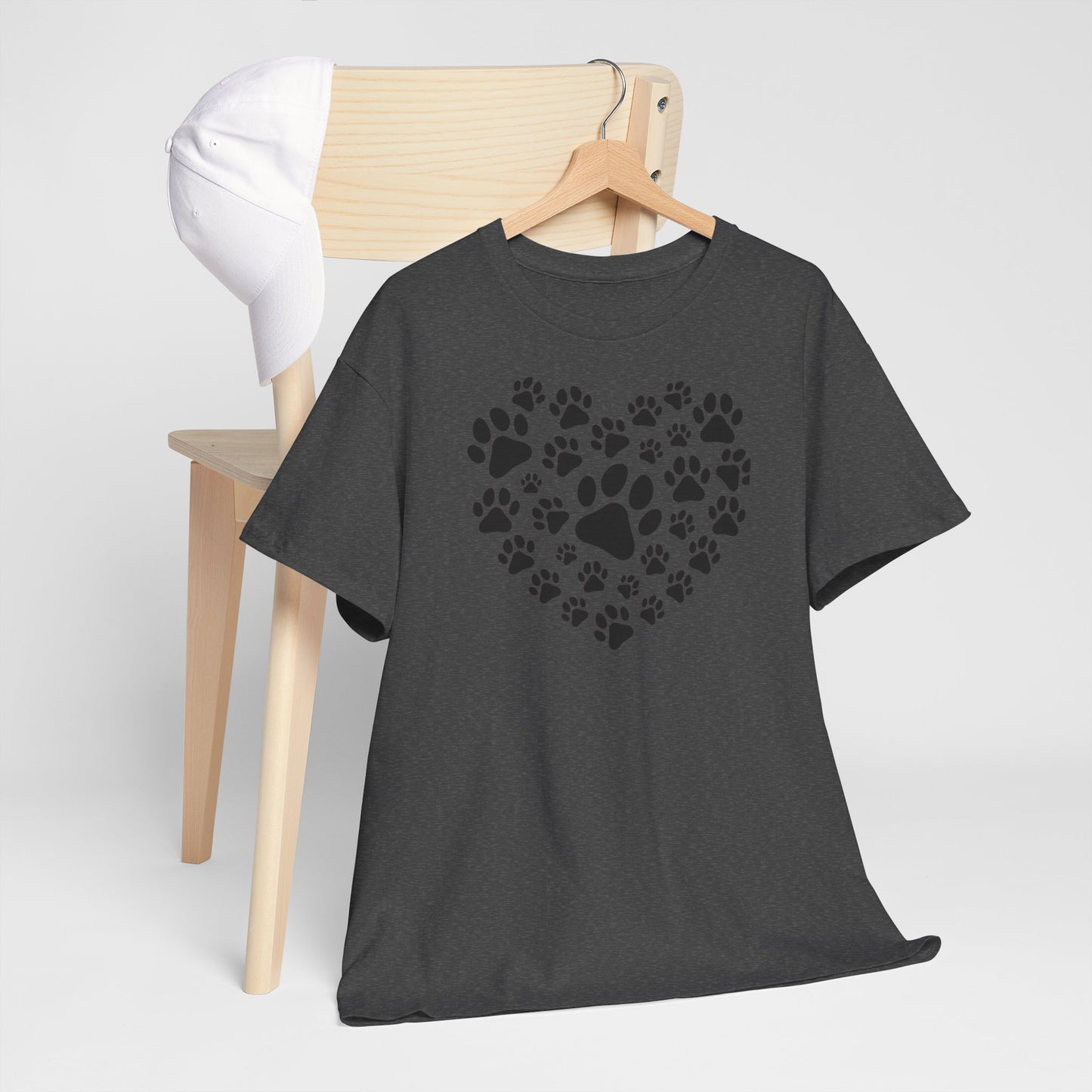 T-Shirt Unisex - Herz aus Hundepfoten
