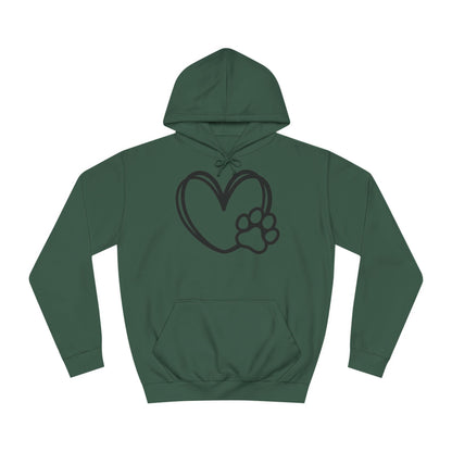 Hoodie Unisex - Hundepfote mit Herz