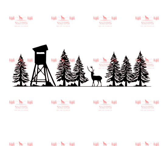 Hochsitz im Wald - Damwild