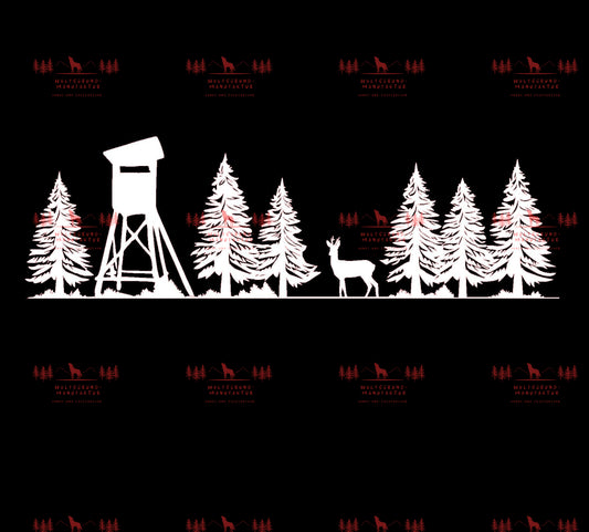 Hochsitz im Wald - Rehbock