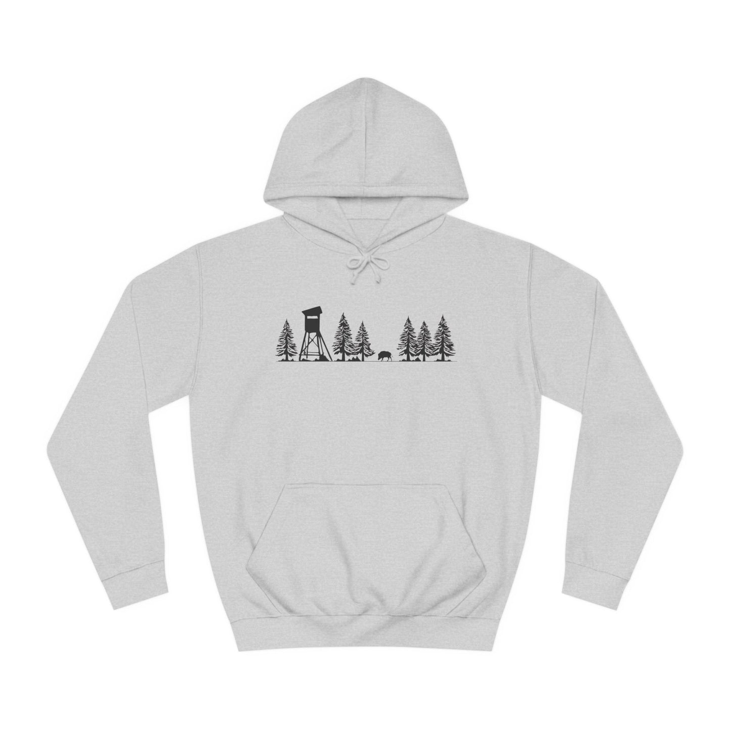 Hoodie Unisex - Hochsitz im Wald - Schwarzwild