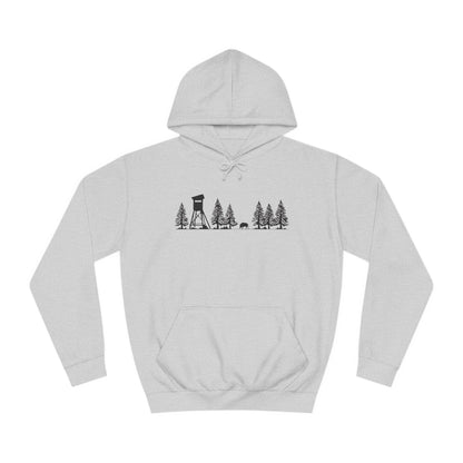 Hoodie Unisex - Hochsitz im Wald - Schwarzwild