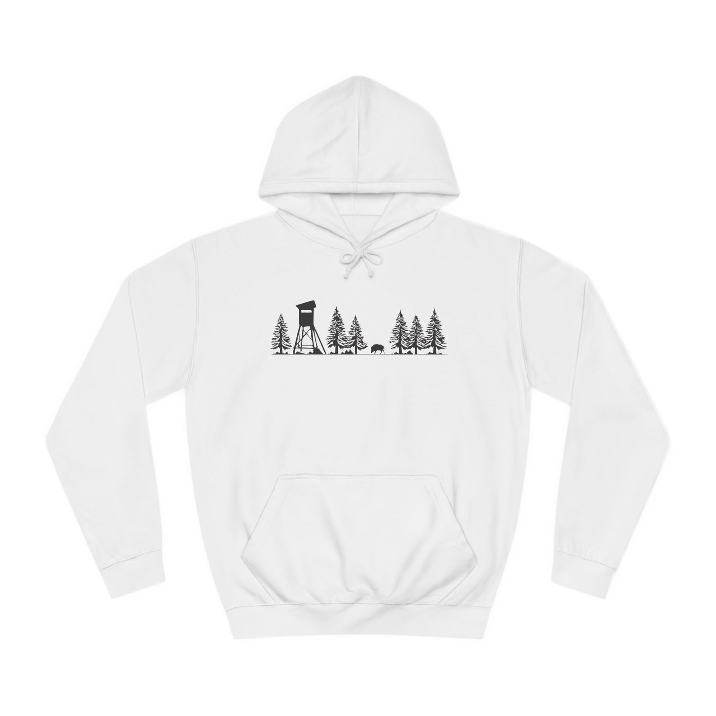 Hoodie Unisex - Hochsitz im Wald - Schwarzwild