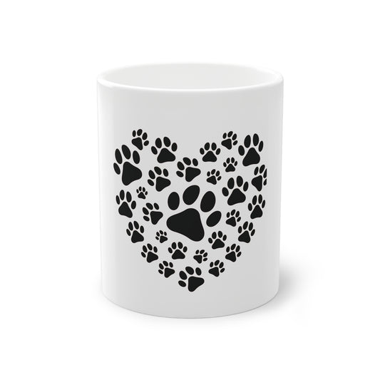 Tasse - Herz aus Hundepfoten
