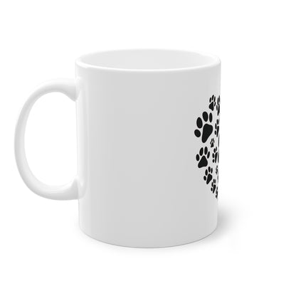 Tasse - Herz aus Hundepfoten